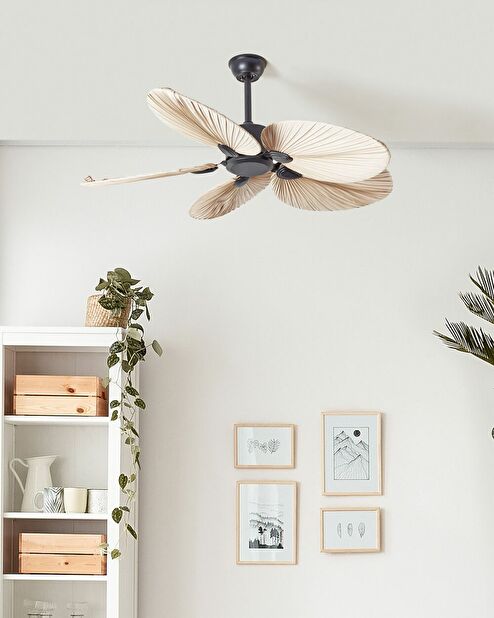 Stropni ventilator sa svjetlom Mamza (prirodna)