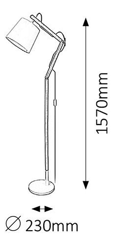 Lampă de podea Thomas 4192 (alb + fag) *vânzare stoc