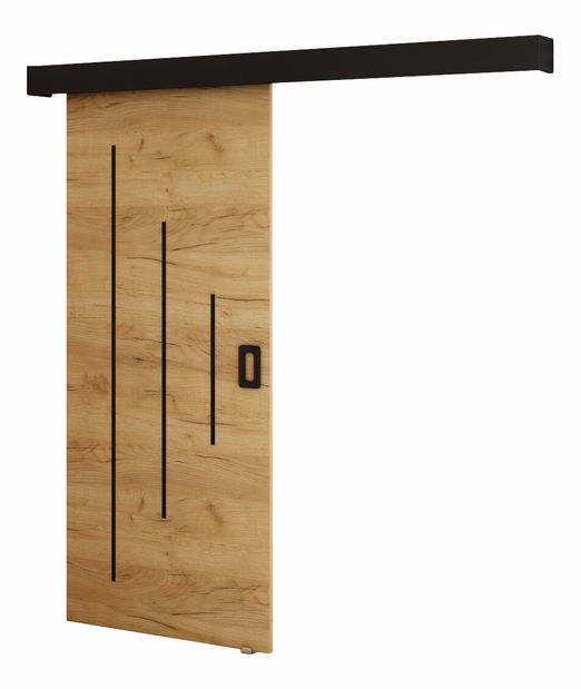 Uși culisante 90 cm Bethany Y (craft auriu + negru mat)