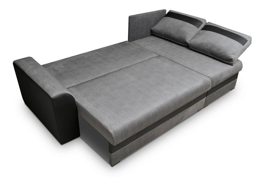 Rohová sedačka Madlyn (hnedá + tmavohnedá) (P)