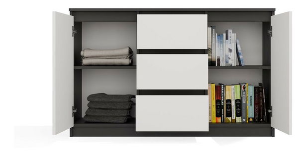 Komoda Musecalo 11 (antracit + biela)