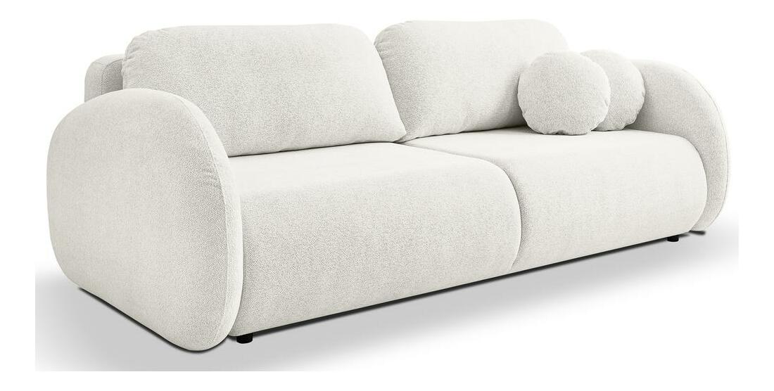 Pohovka trojsedačka Ovalia (krémová + čierna)