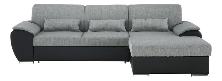 Sarokkanapé Emily malá (fekete + szürke) (J)