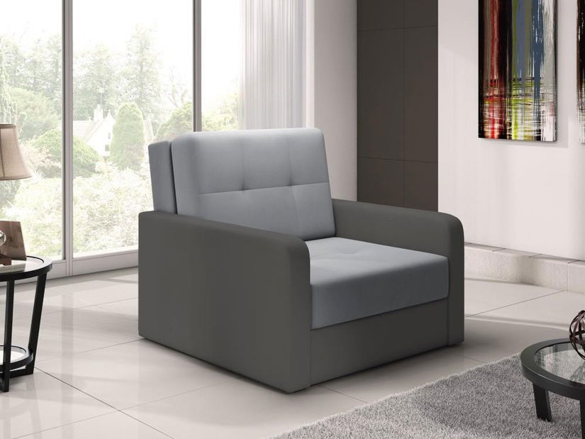 Rozkladacie kreslo Tomful I (svetlosivá + sivá)