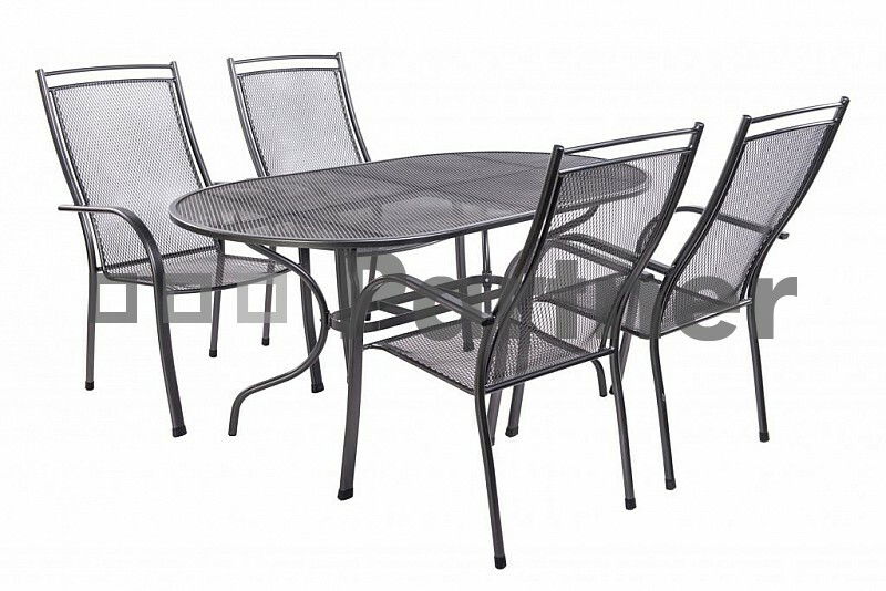 Záhradný nábytok Elton II. 190 cm 1+4 (Kov)