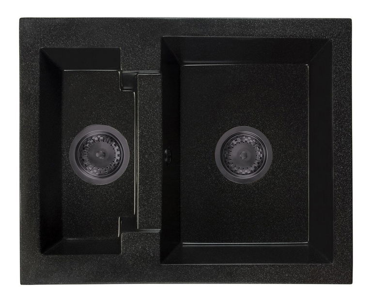 Kuchynský drez Yagma (čierna + textúra) (bez otvoru pre batériu) (P)
