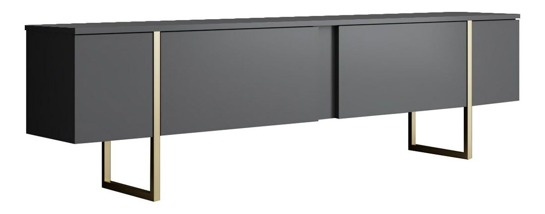 Zostava nábytku do obývacej izby Luna 1 (Orech + Zlatá)