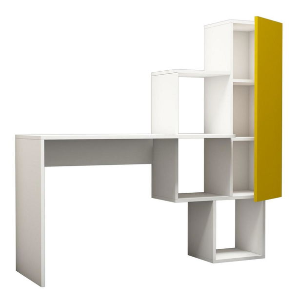 Masă PC Acai (Alb + Galben)