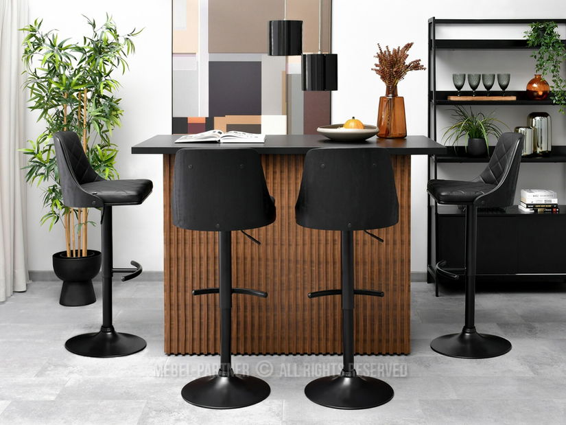 Stolička Haire (čierne drevo + čierna)