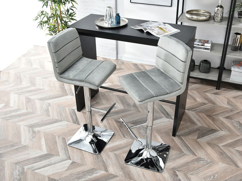 Stolička Hanoi (sivá + čierna)