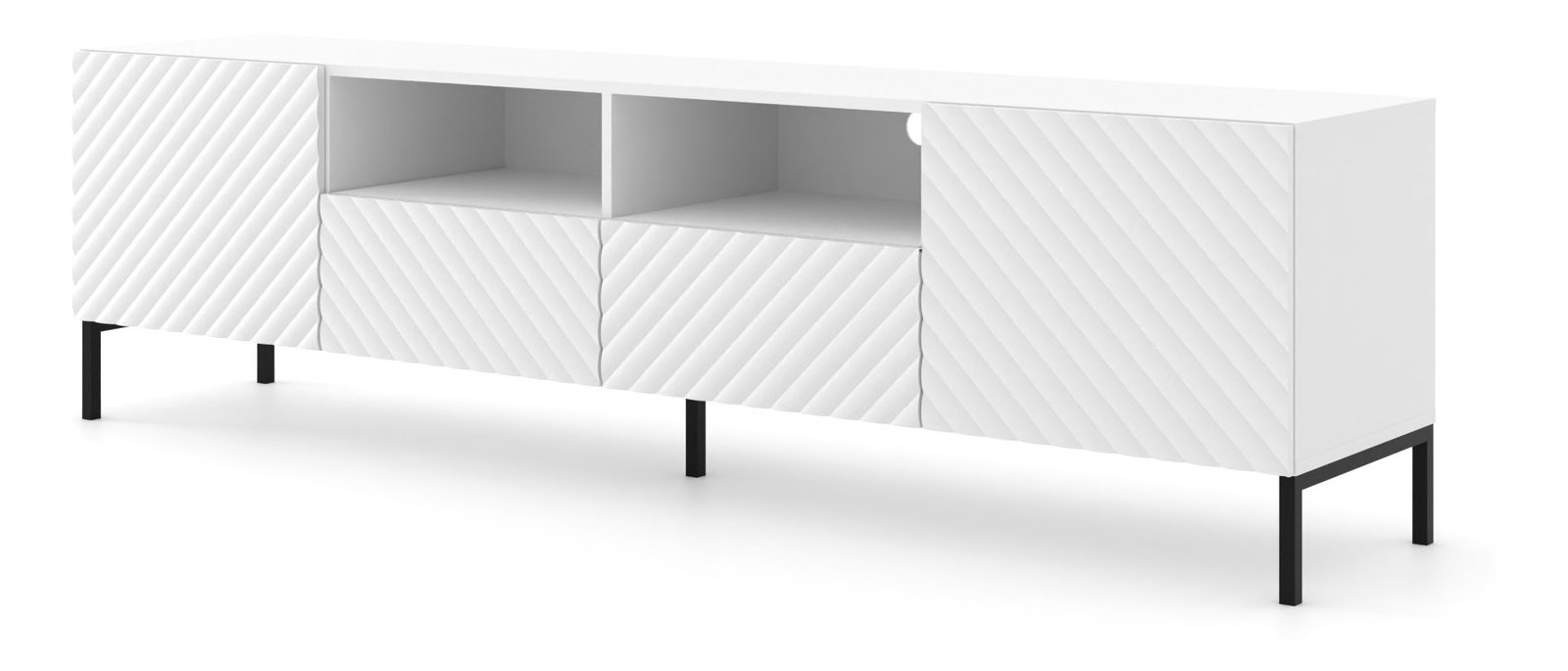 TV stolík/skrinka Surfy 2D (biela + čierna)