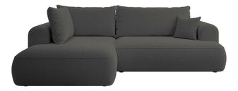 Sarokkanapé Olivo II (B) (sötétszürke + fekete)