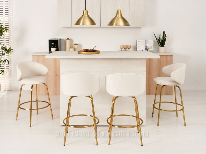 Scaun Jared (crem + crom)