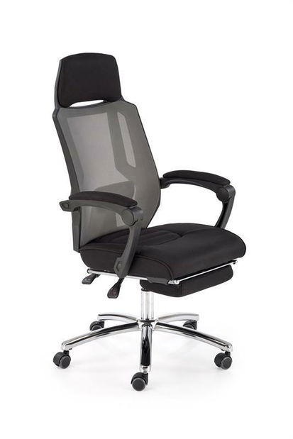 Fotoliu de birou Fareet (Gri închis + Negru)