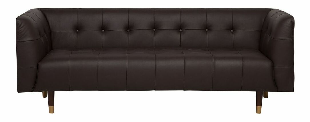 Háromszemélyes bőr kanapé Belper (barna)