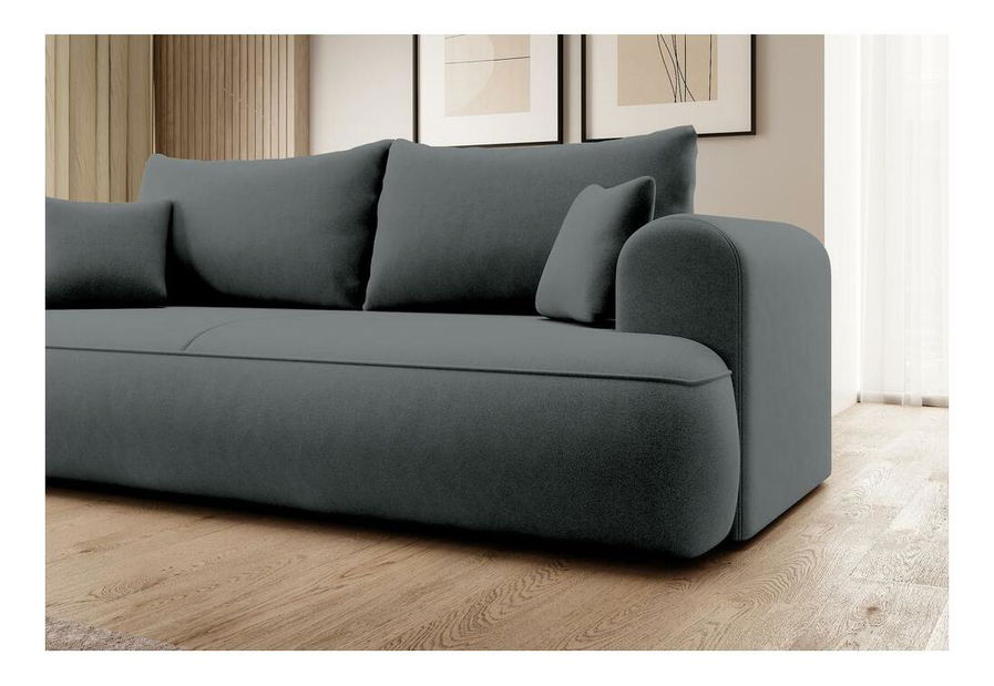 Pohovka trojsedačka Olivo S (sivočierna svetlejšia + čierna)