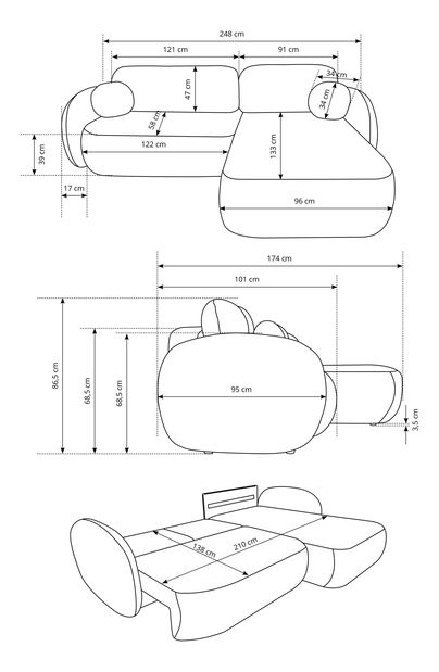 Colțar Onyx (maro) (D)