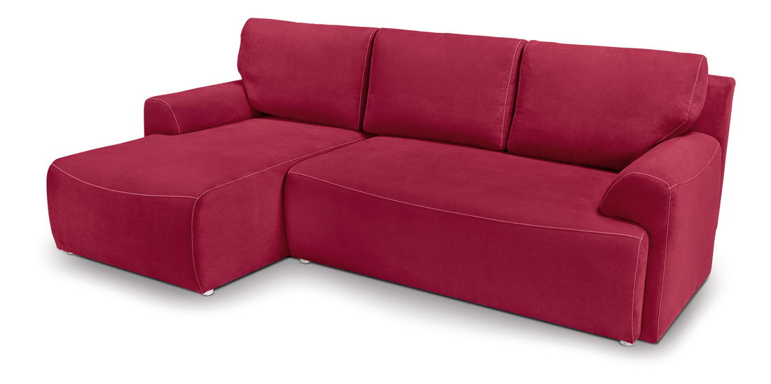 Rohová sedačka BRW City Lux 3DL URC (červená) (L) 