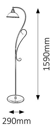 Lampă de podea Elisett 2758 (bronz + alb)