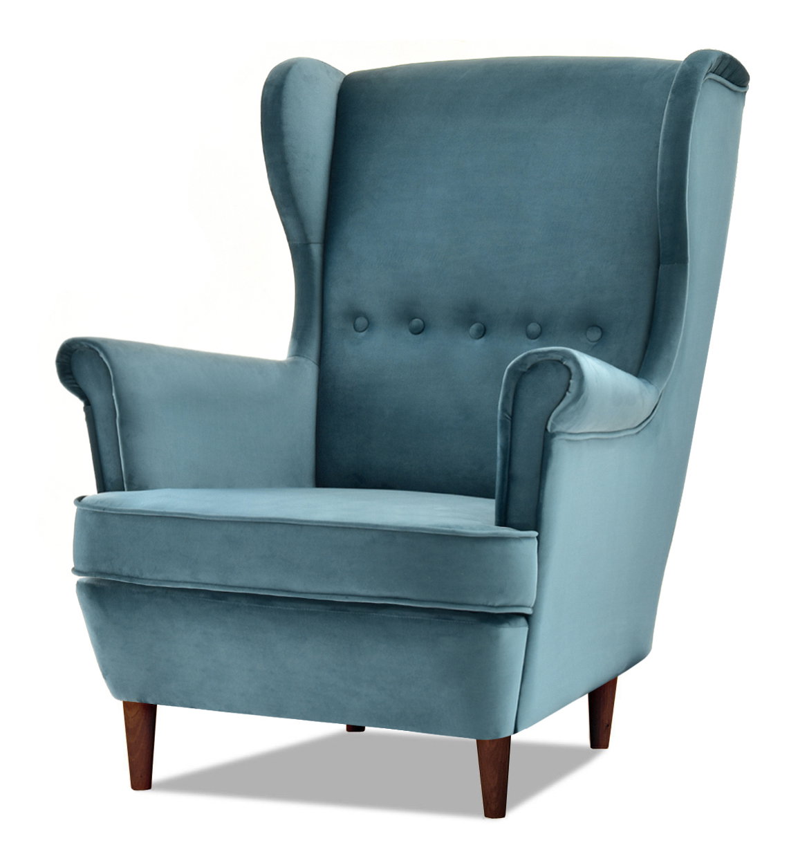 Fotoliu relax Margis (albastru + nuc)