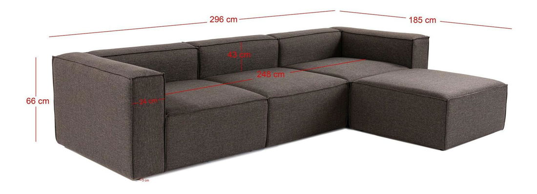 Kutna garnitura Forewona (tamnosmeđa)