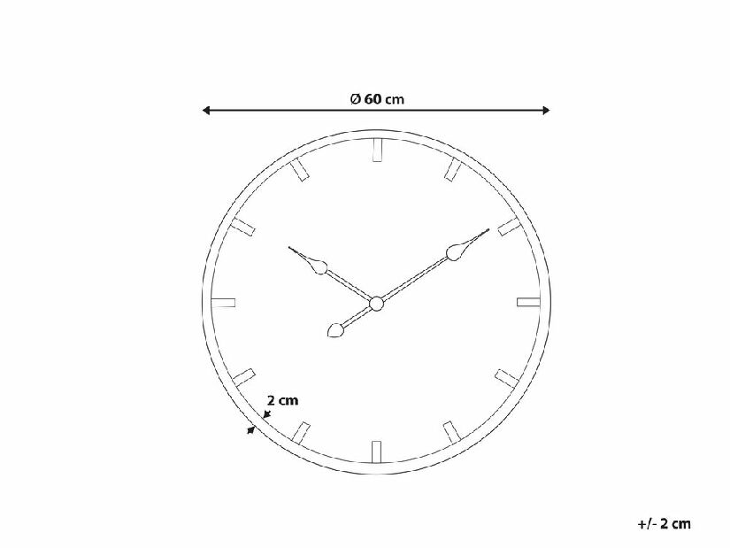 Fali óra ø 60 cm Charlie (világos fa)