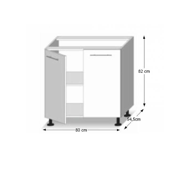 Dolná kuchynská skrinka Lilouse D 80
