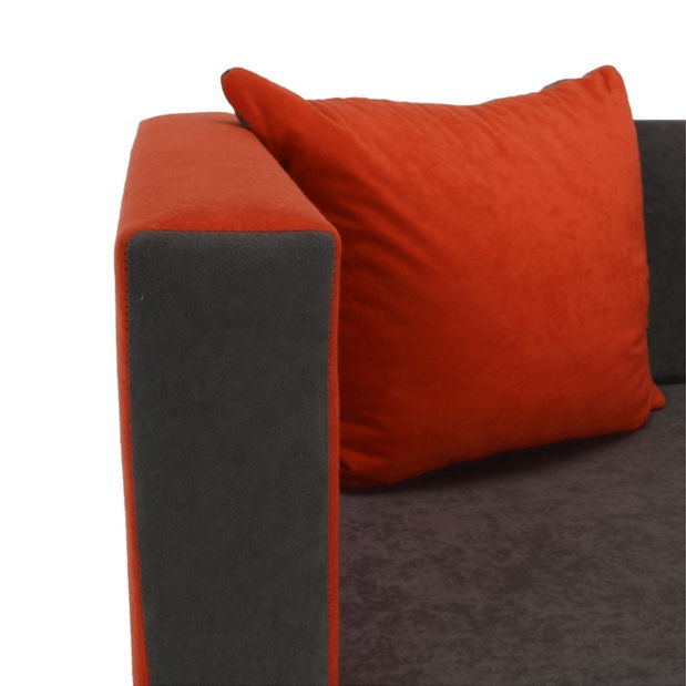 Pohovka dvojsedačka Kielina New (sivá + oranžová)