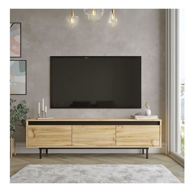 Nappali bútor szett Levoretta 33 (tölgy + fekete)