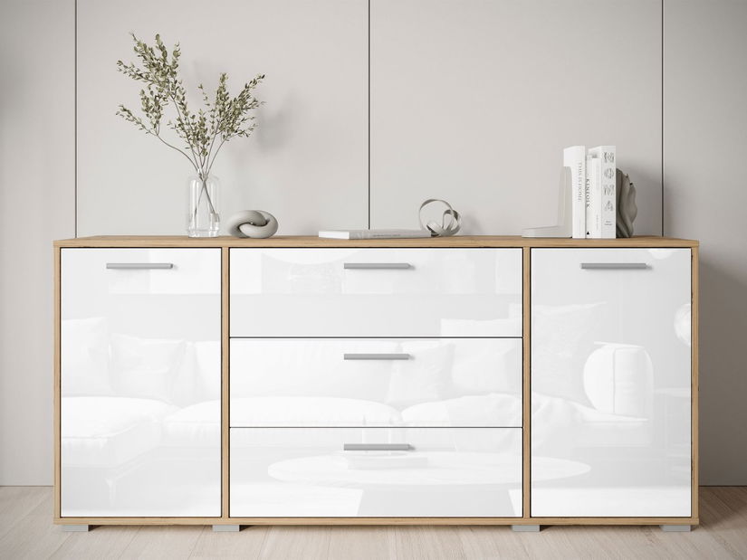 Komoda Ikinra (dub wotan + lesk biely) 