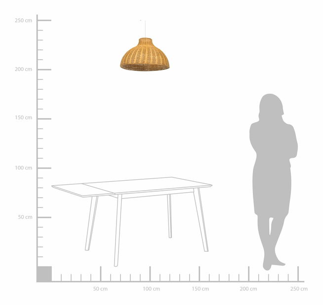 Lampă cu pandantiv Moli (galben)