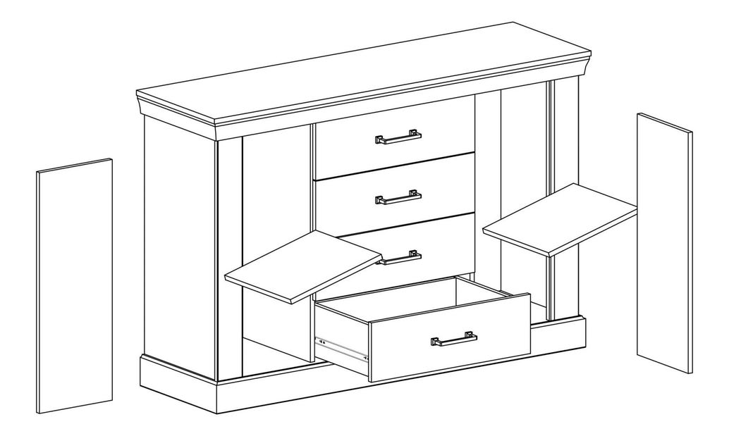 Komoda Atena 01 (craft zlatni)
