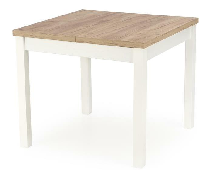Rozkladací jedálenský stôl 90-125 cm Tango (biela) (pre 4 osôby)