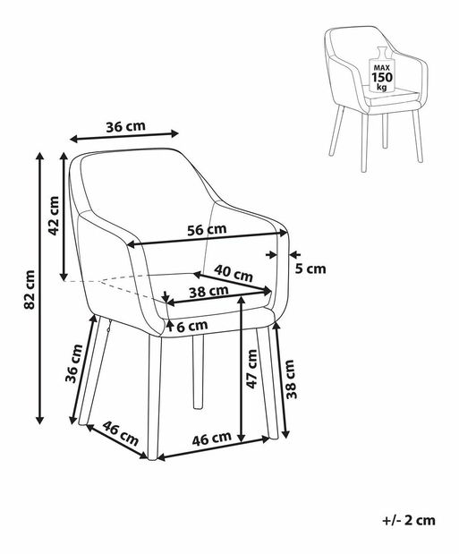 Scaun de sufragerie Yenso (gri)
