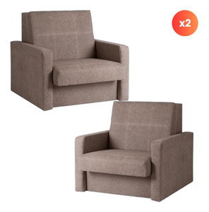 Fotoliu extensibil 2 buc Mulan 1 (Bej) 
