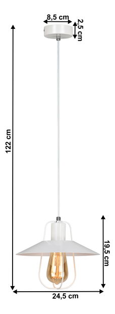 Lampă suspendată Tarun (alb)