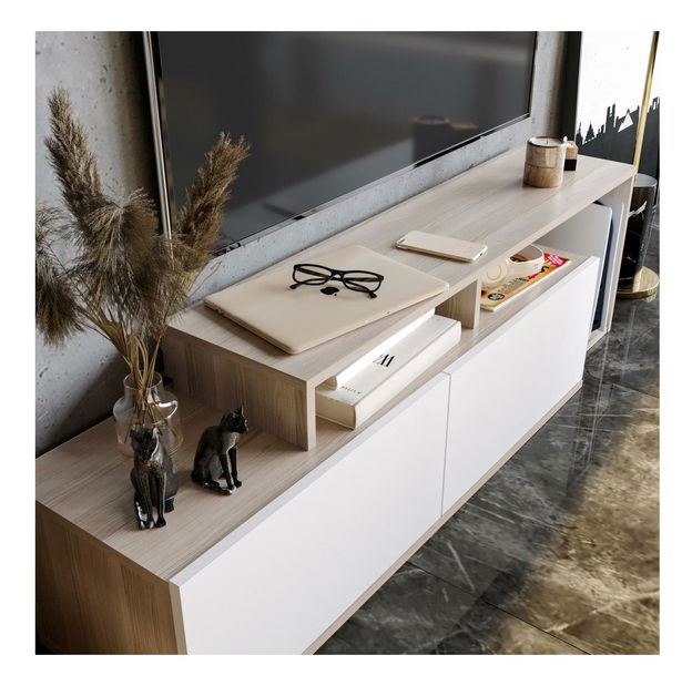 Masă TV/Dulap Neru (cordoba + alb)