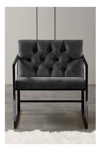 Kreslo Oslanossi (dymová + čierna)