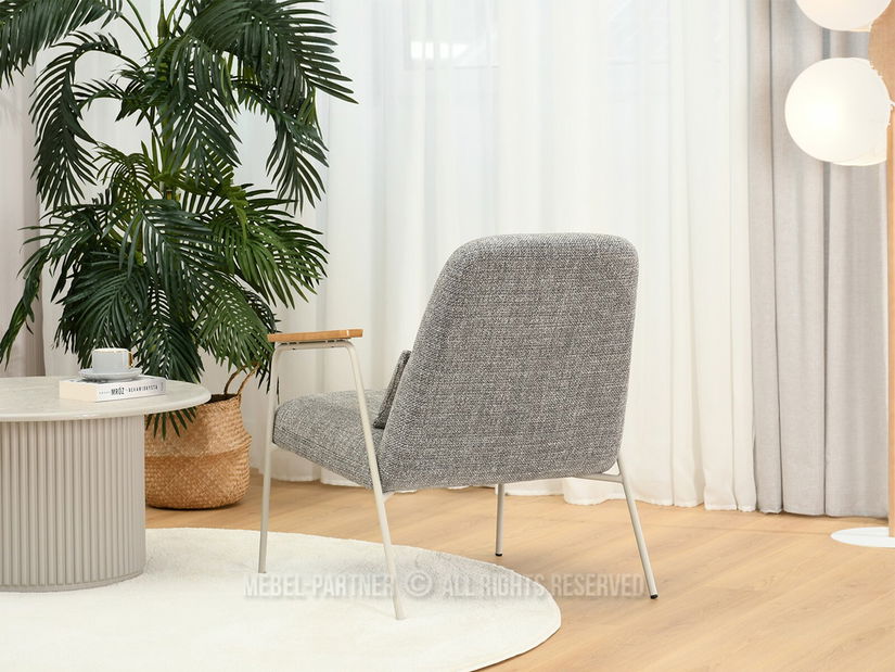 Fotel Elba (szürke bézs + tölgy)