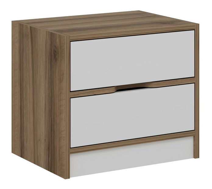 Noptieră Erich (Nuc + Alb) 