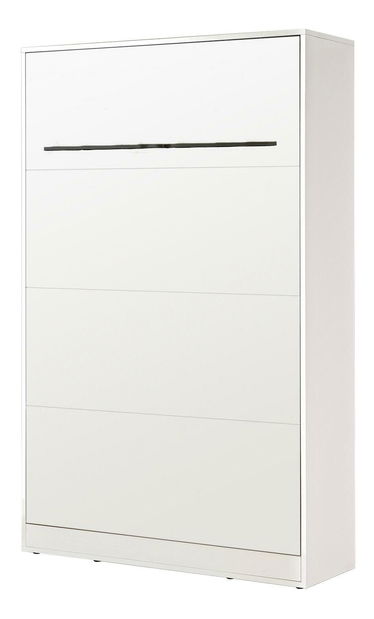 Sklápacia posteľ 120 Perfecto I (biela + biela + čierna) (vertikálna) (bez osvetlenia)