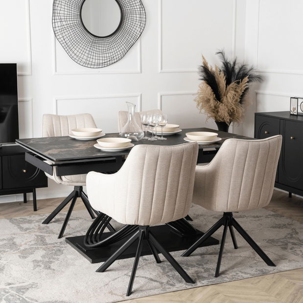 Jedálenská stolička Mamba (krémová