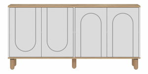 Skrinka Rava (dub zafírový + biela)