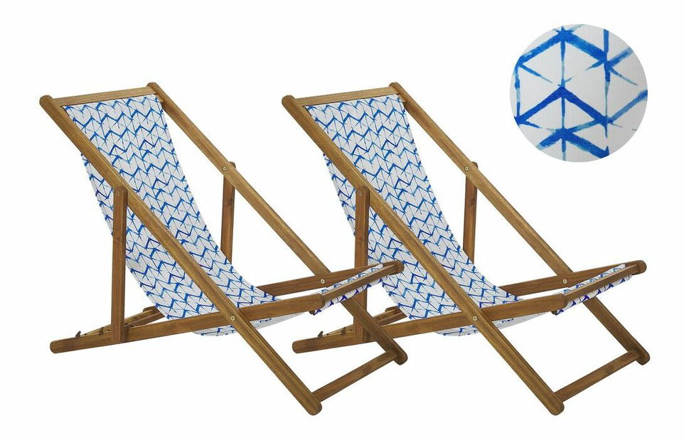 Set 2ks. záhradných lehátko Anizo (biela)
