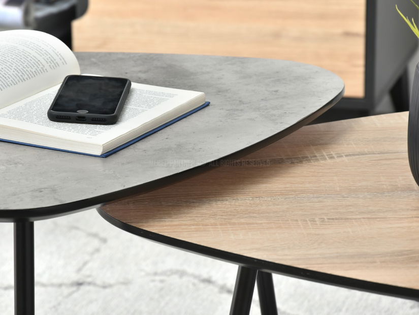 Măsuță de cafea Rossi Zest Xl (sonoma + negru)