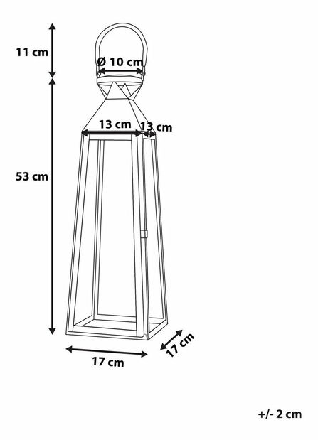 Felinar CAICO 53 cm (oțel inoxidabil) (argintiu)
