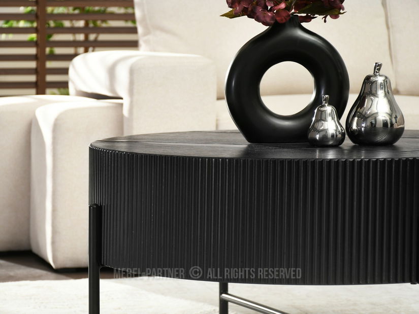 Konferenčný stolík Nixi (čierne drevo + čierna)
