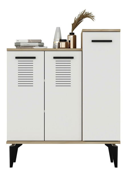 Botník (skrinka na topánky) Vipapo 10 (dub zafírový + biela)