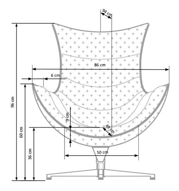 Fotel Lidia (fekete)