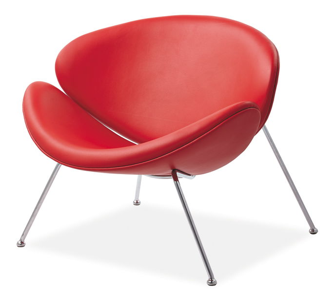 Fotoliu de relaxare Major (piele ecologică roșu)